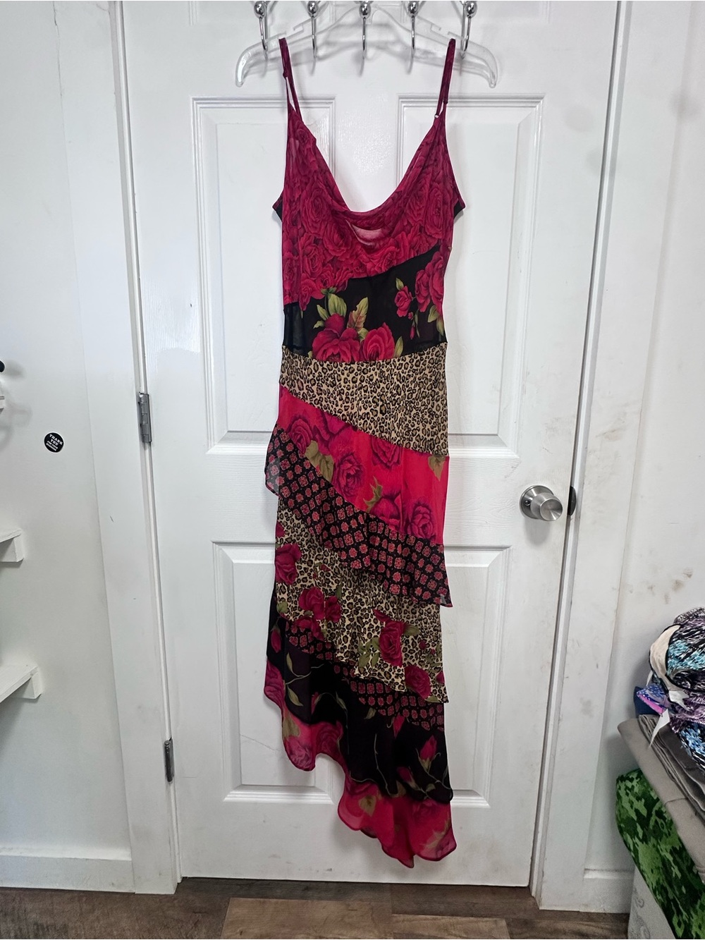 Rare Vintage  2002 Victoria's Secret Red Floral Slip Dress - Picture 3 of 6